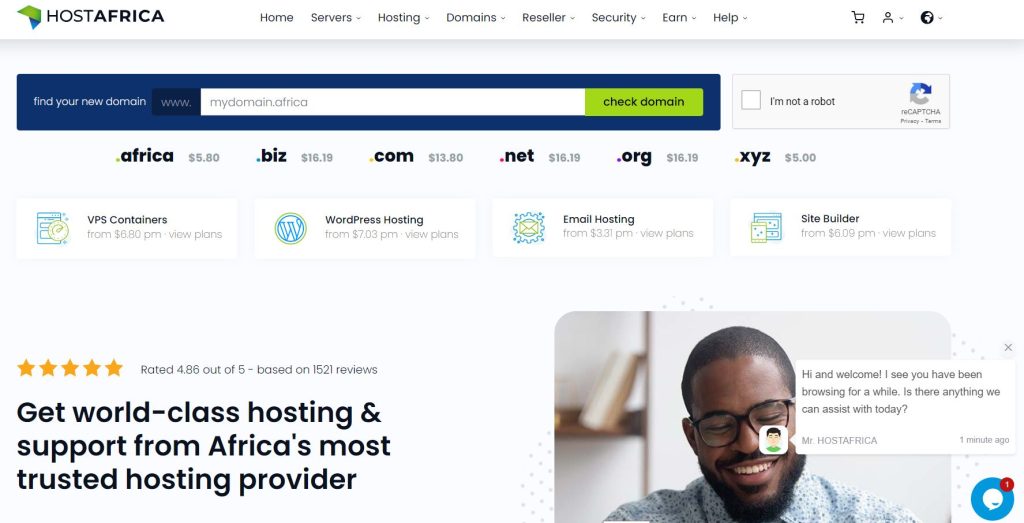 Web Hosting Providers in South Africa