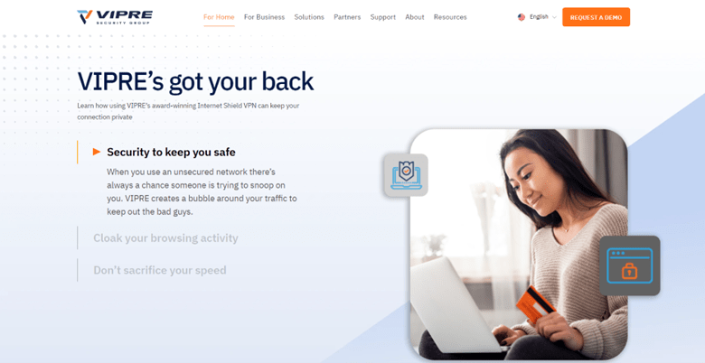 VIPRE Internet Shield VPN Core Features
